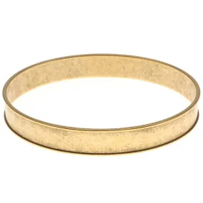 Nunn Design Antiqued 24kt Gold Plated Round Channel Bangle Bracelet - 2 3/4 Inch (1 Piece)