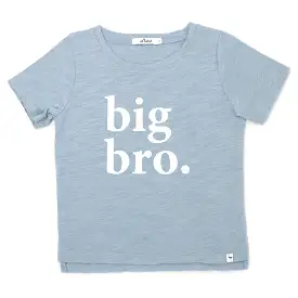 oh baby! Raw Edge Tee big bro. White Ink - Fog