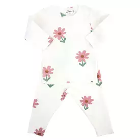 oh baby! Two Piece Set - Picking Daisies Print - Cream