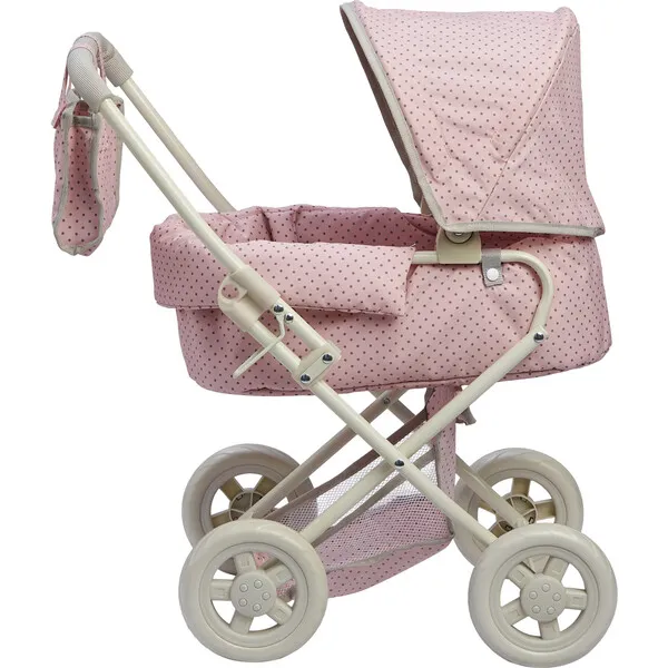 Olivia's Little World by Teamson Kids Olivia's Little World Buggy-Style Doll Stroller, Pink/Gray