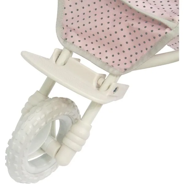 Olivia's Little World by Teamson Kids Olivia's Little World Doll Jogging-Style Stroller, Pink/Cream/Gray