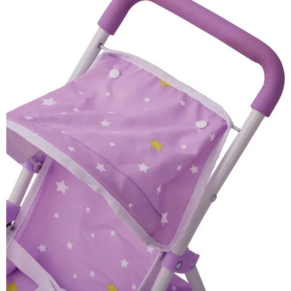 Olivia's Little World by Teamson Kids Olivia's Little World Doll Jogging-Style Stroller, Purple/Stars