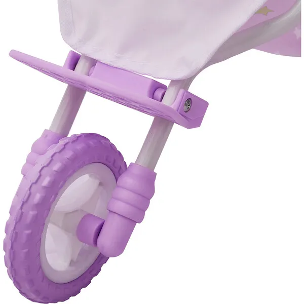 Olivia's Little World by Teamson Kids Olivia's Little World Doll Jogging-Style Stroller, Purple/Stars