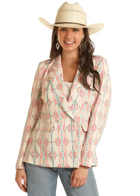 Panhandle Slim Womens Natural Printed Blazer