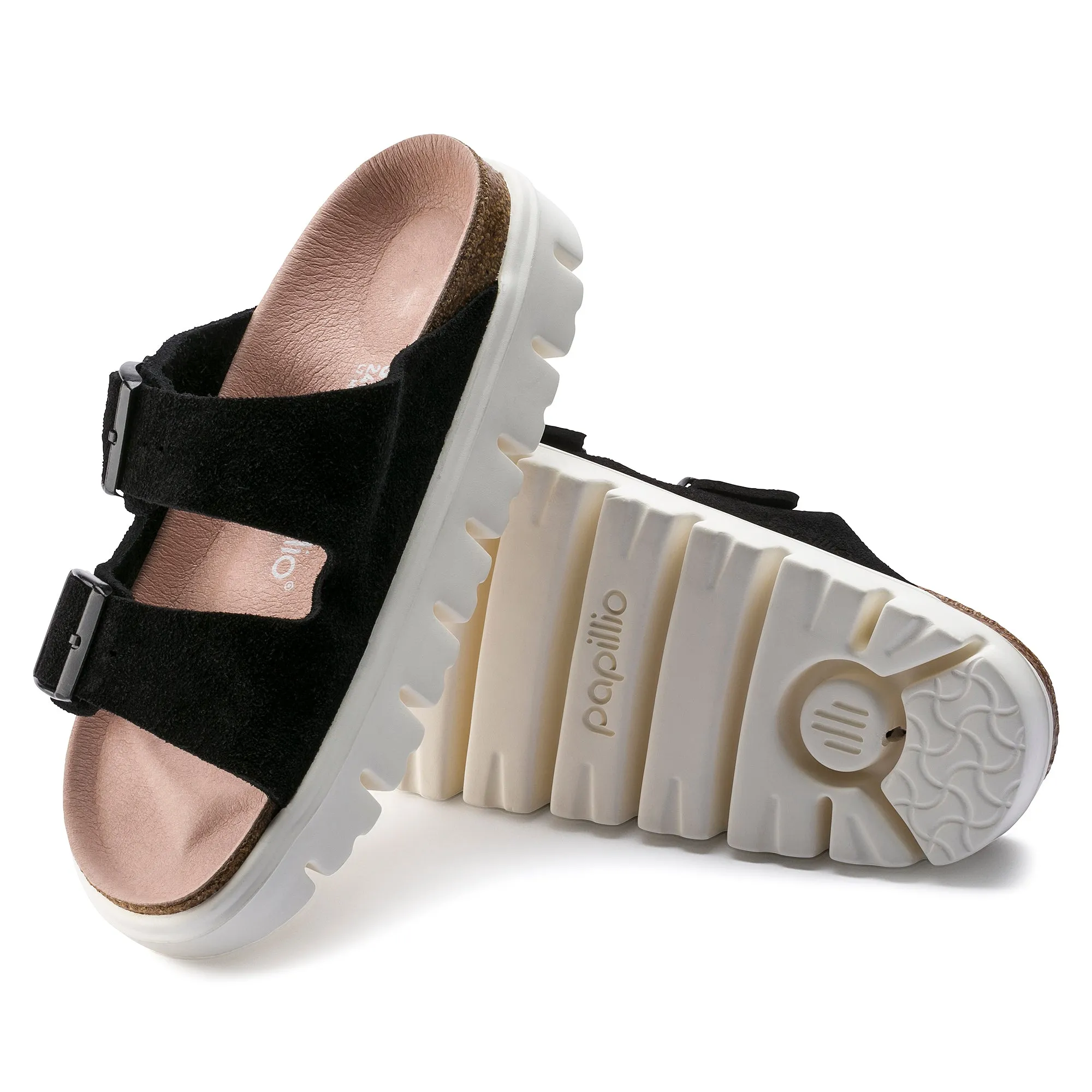 Papillio Arizona Chunky black suede by Birkenstock