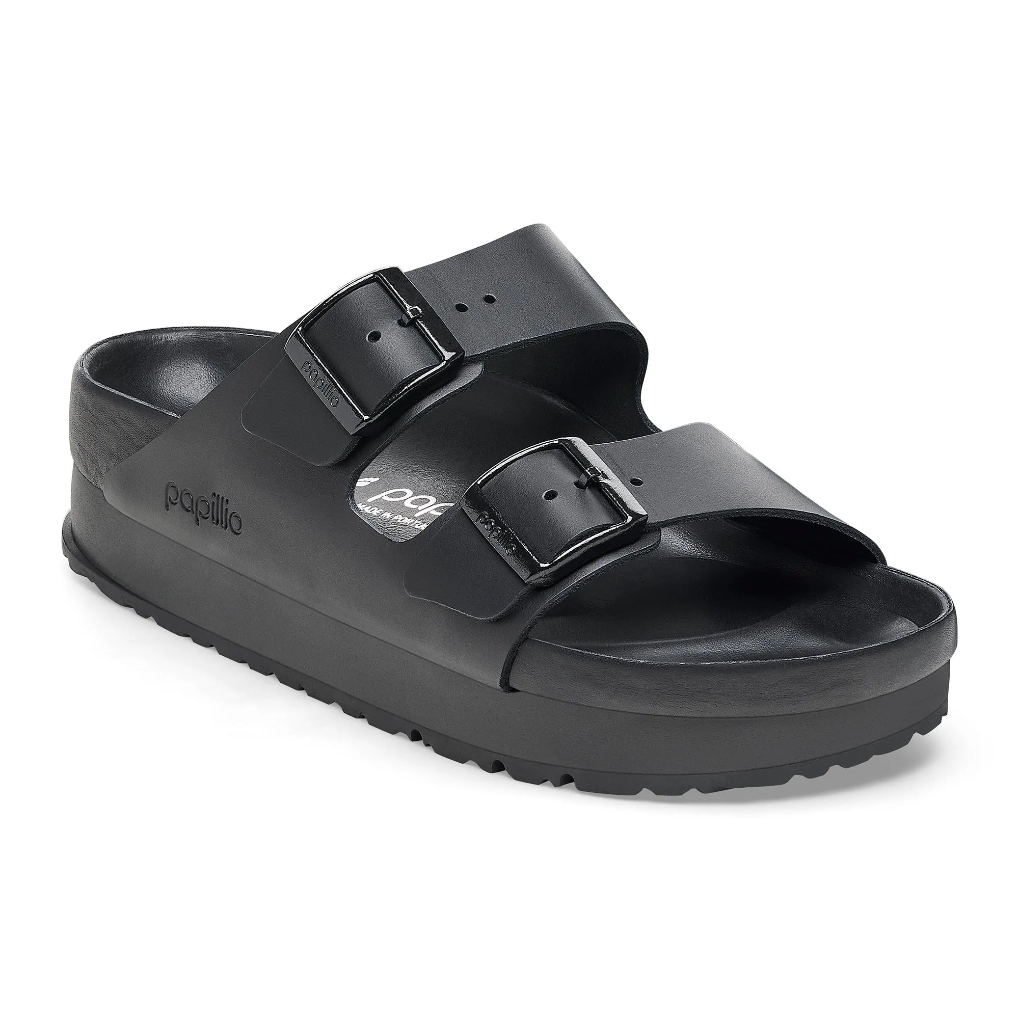 Papillio Arizona Exquisite Platform black leather by Birkenstock