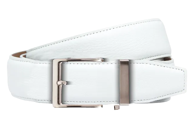 Pebble White, 40mm Strap, Dress Belt