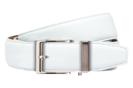 Pebble White, 40mm Strap, Dress Belt