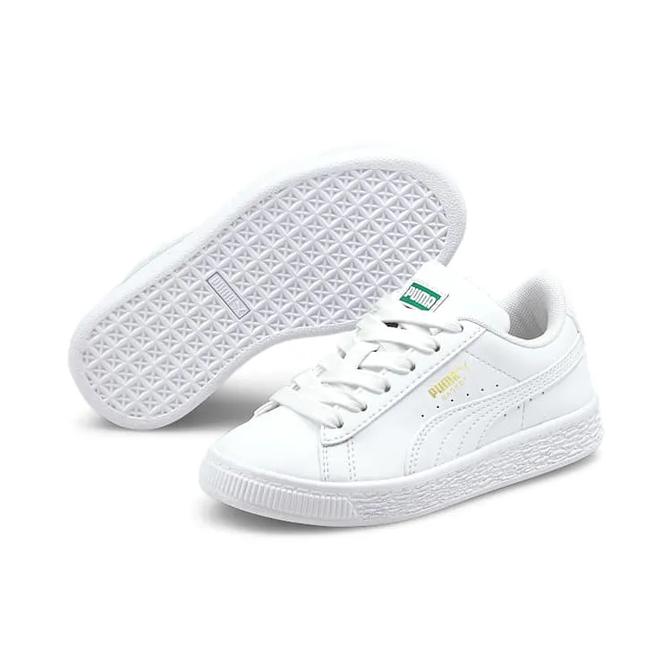 PUMA JUNIOR BASKET CLASSIC XXI WHITE SHOE