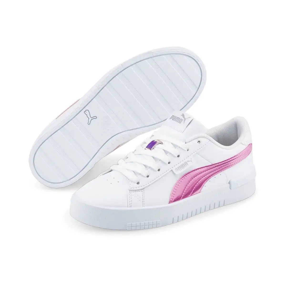 PUMA JUNIOR JADA HOLO WHITE/PINK SHOE