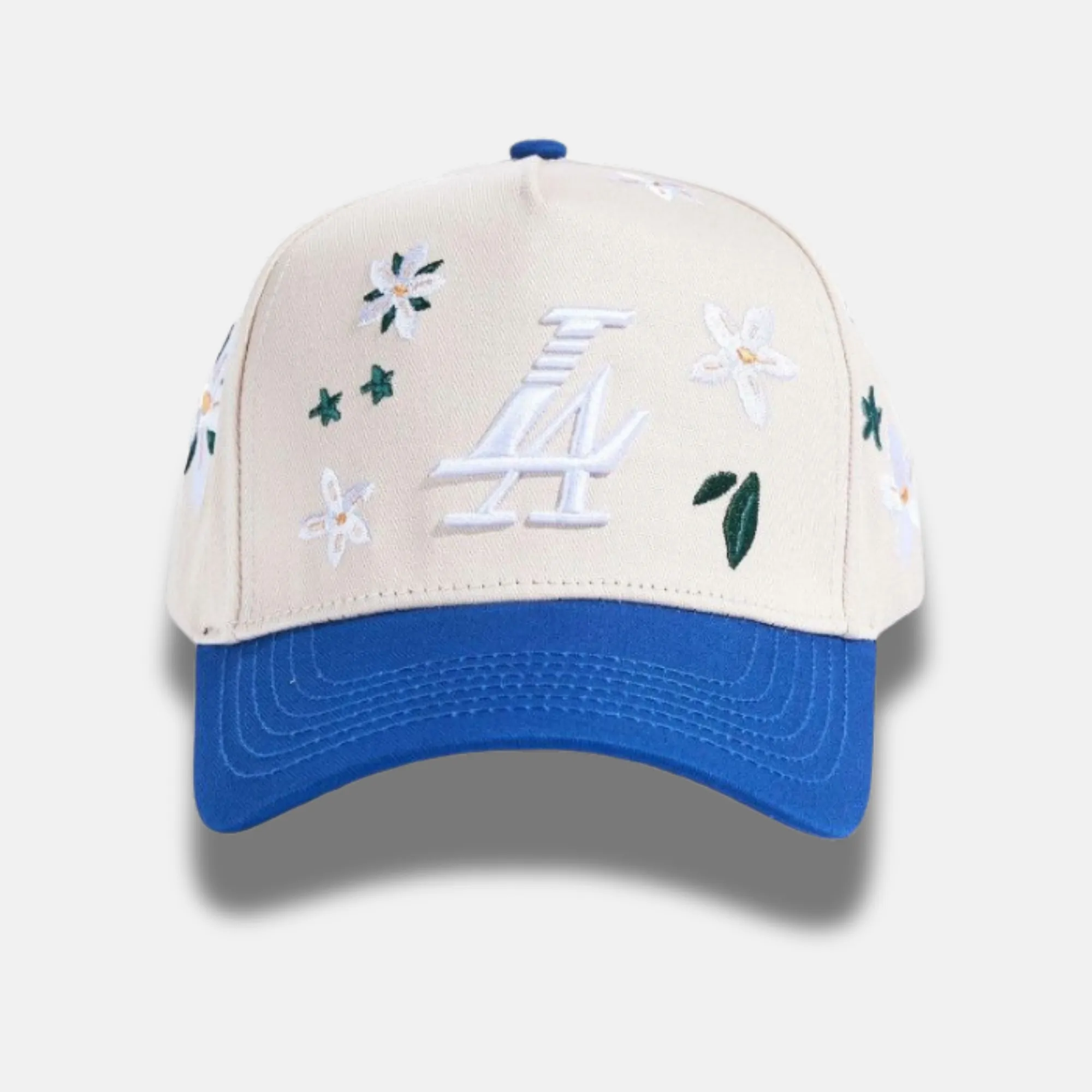 Reference Paradise LA Cream Blue Floral Snapback Hat