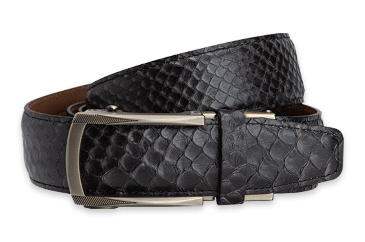 Serpent Black and Taupe, 1 3/8 Strap, Luxury Belt