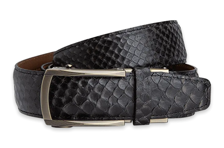 Serpent Black and Taupe, 1 3/8 Strap, Luxury Belt