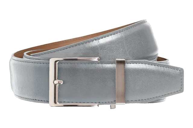 Smooth Grey, 40mm Strap, Dress Belt