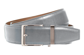 Smooth Grey, 40mm Strap, Dress Belt