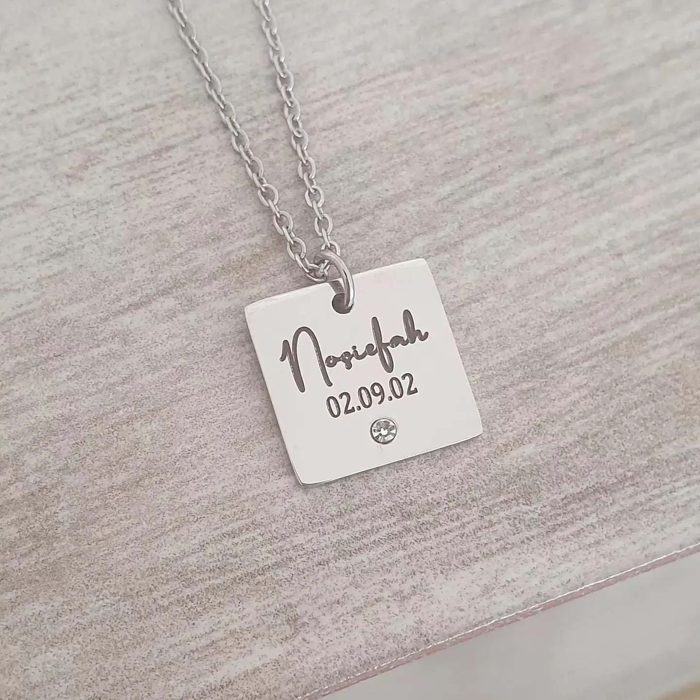 Stella Personalized Necklace, Stainless Steel, Size: 15mm on 45cm chain (READY IN 3 DAYS!)