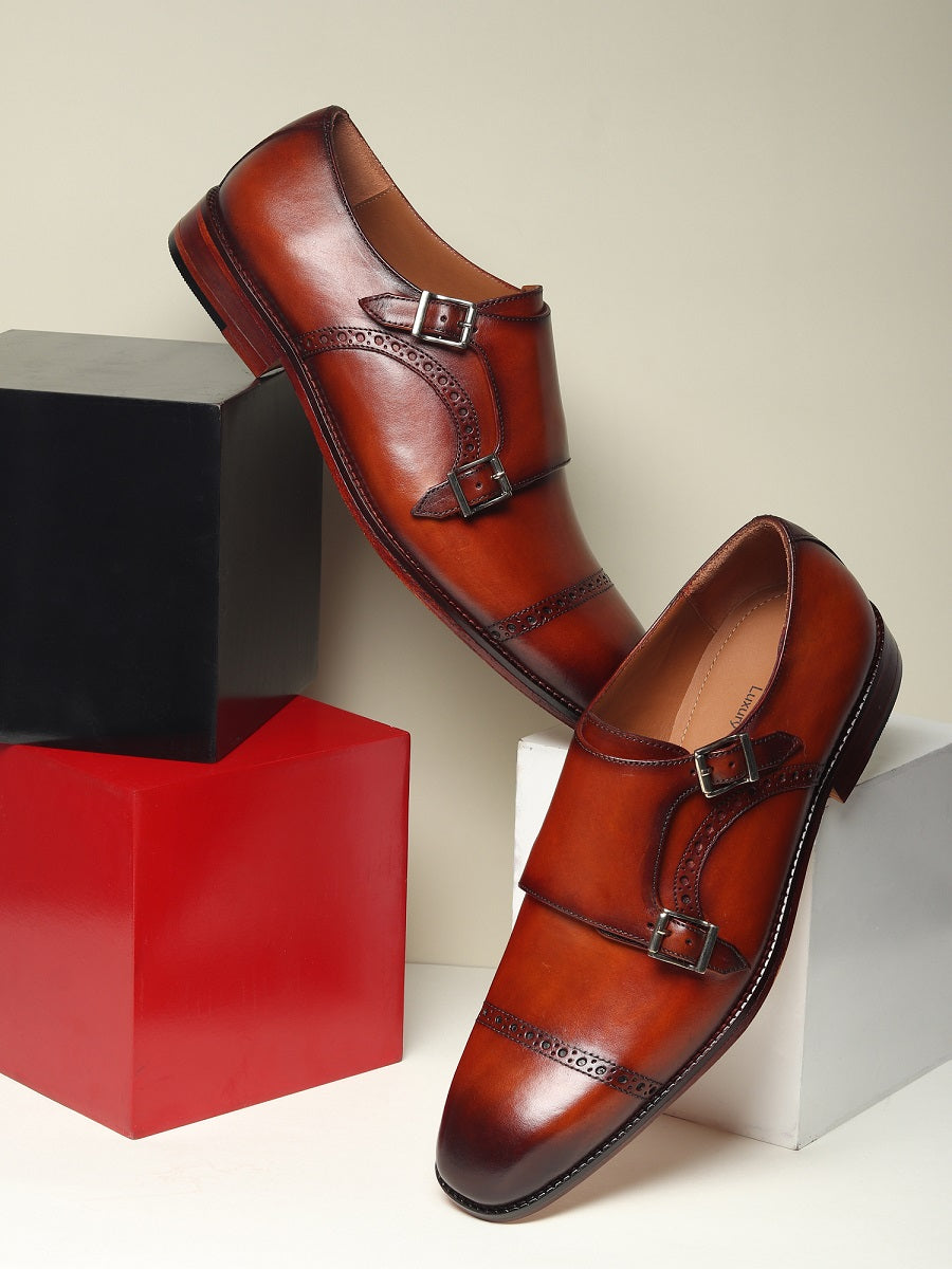 Style Double Monk Strap Handmade Shoes - Clearance