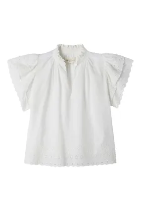 Trovata Birds of Paradis Clover Blouse in Summer Eyelet