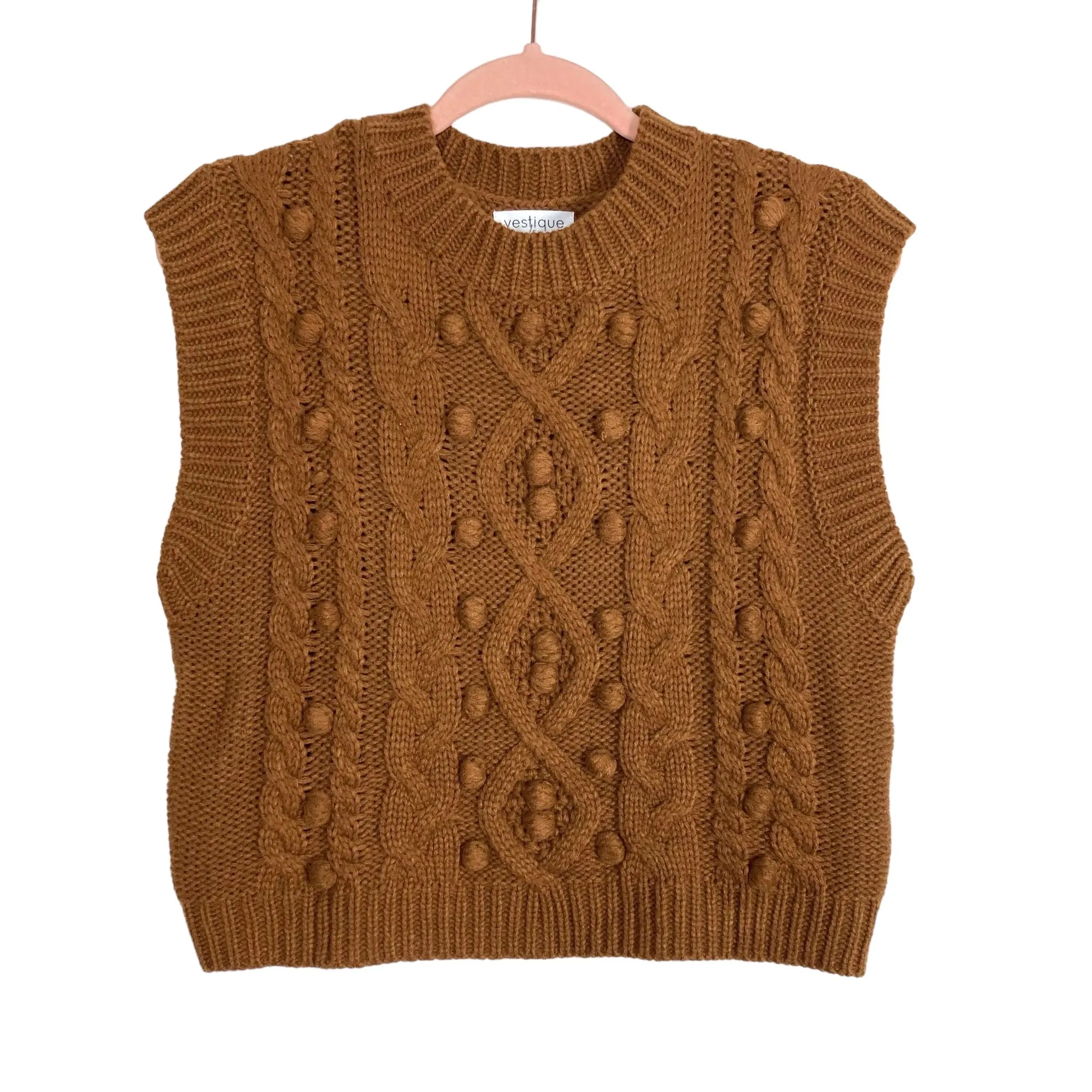 VESTIQUE BROWN WILLOW SWEATER NWT- SIZE S ( ONLINE)