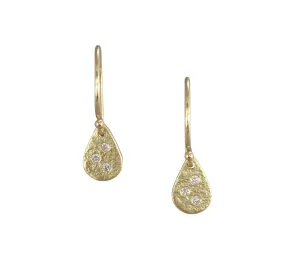 Weathered Diamond Droplet Dangles