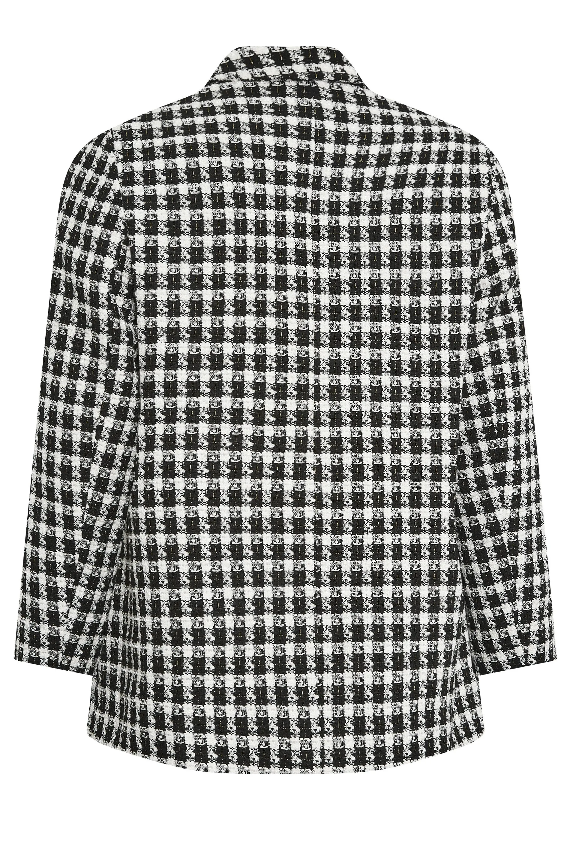 YOURS Curve Black & White Boucle Blazer